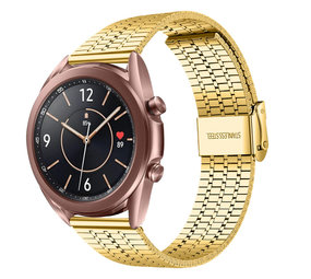 Strap-it® Samsung Galaxy Watch 3 41mm Edelstahlarmband (Gold) Strap-it® Samsung Galaxy Watch 3 41mm Edelstahlarmband (Gold)