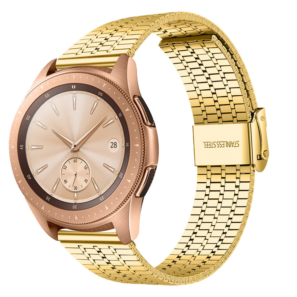 Strap-it® Strap-it Samsung Galaxy Watch 42mm Edelstahlarmband (Gold)