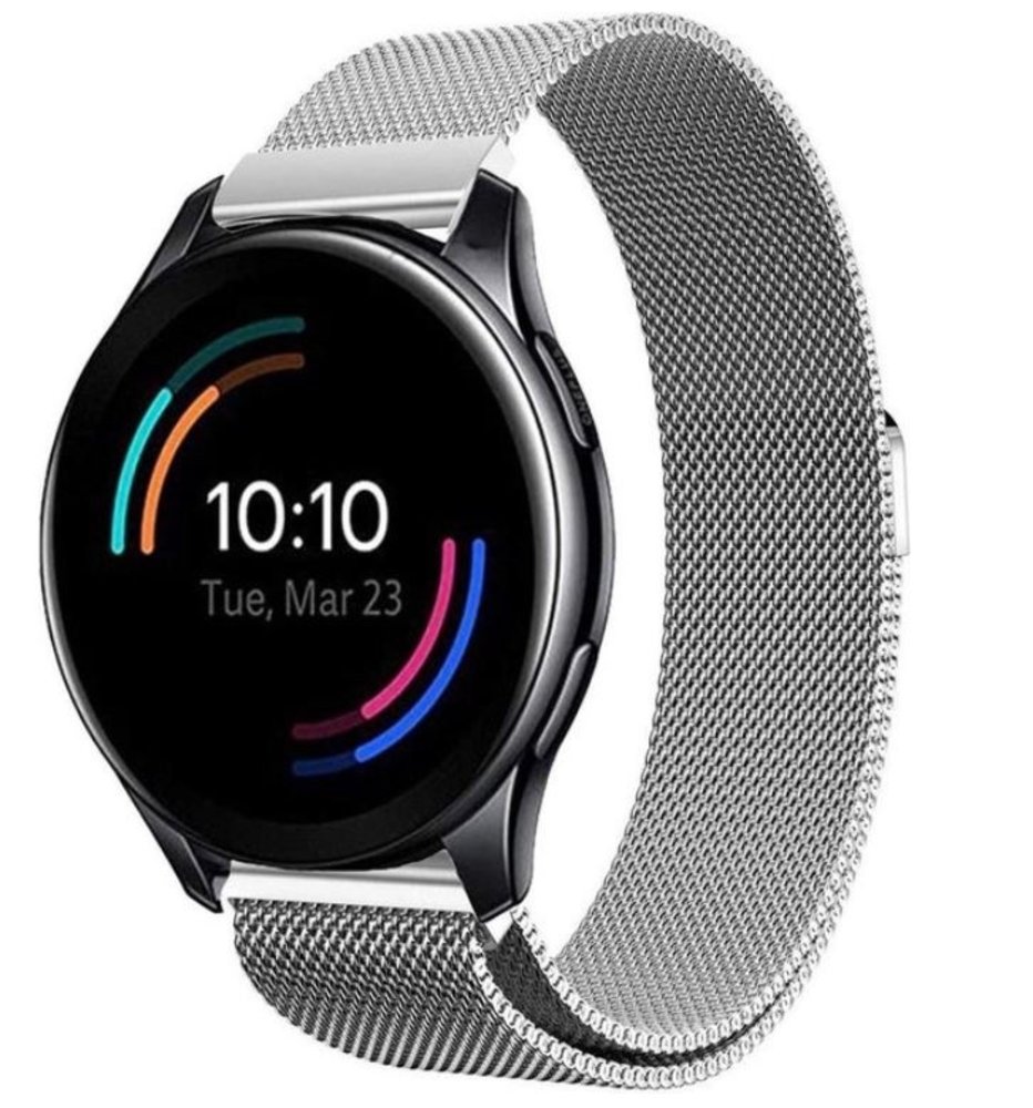 Strap-it® Strap-it OnePlus Watch Milanese Armband (Silber) Strap-it® Strap-it OnePlus Watch Milanese Armband (Silber)