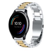 Strap-it® OnePlus Watch Stahlband (Silber/Gold)