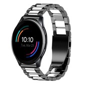 Strap-it® OnePlus Watch Stahlband (Schwarz/Silber)