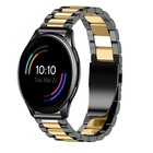 Strap-it® Strap-it OnePlus Watch Stahlband (Schwarz/Gold)