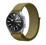 Strap-it® Samsung Galaxy Watch 3 45mm Nylon Armband (Oliv)