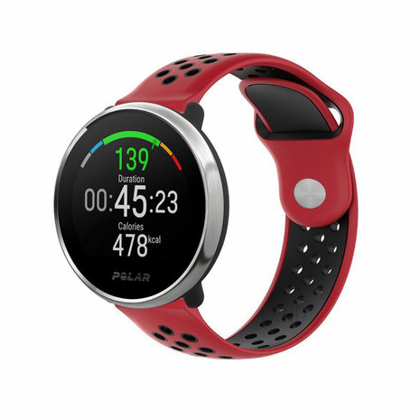 Strap-it® Strap-it Polar Unite Sportarmband (Rot/Schwarz)