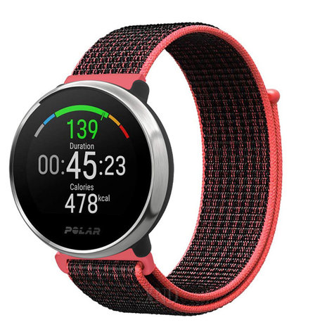 Strap-it® Strap-it Polar Ignite Nylonarmband (Schwarz/Rot)