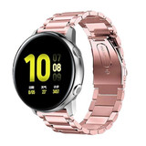 Strap-it® Samsung Galaxy Watch Active Stahlarmband (Rosa) Strap-it® Samsung Galaxy Watch Active Stahlarmband (Rosa)