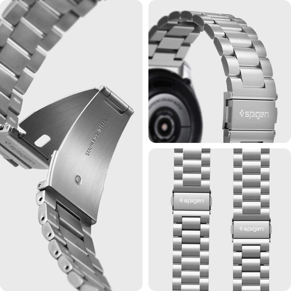 Spigen Spigen Modern Fit Galaxy Watch 3 45mm Armband Edelstahl (Silber)