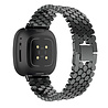 Strap-it® Strap-it Fitbit Versa 3 Stahl-fischarmband (Schwarz) Strap-it® Strap-it Fitbit Versa 3 Stahl-fischarmband (Schwarz)