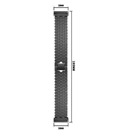 Strap-it® Strap-it Fitbit Versa 3 Stahl-fischarmband (Schwarz) Strap-it® Strap-it Fitbit Versa 3 Stahl-fischarmband (Schwarz)