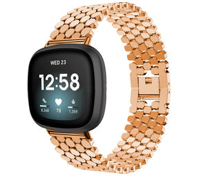 Strap-it® Fitbit Versa 3 Stahl-Fischarmband (Roségold) Strap-it® Fitbit Versa 3 Stahl-Fischarmband (Roségold)