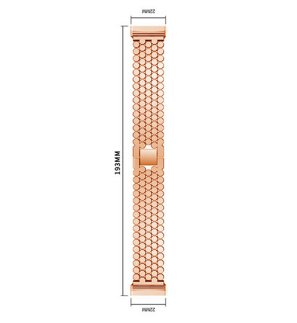 Strap-it® Strap-it Fitbit Versa 3 Stahl-Fischarmband (Roségold) Strap-it® Strap-it Fitbit Versa 3 Stahl-Fischarmband (Roségold)