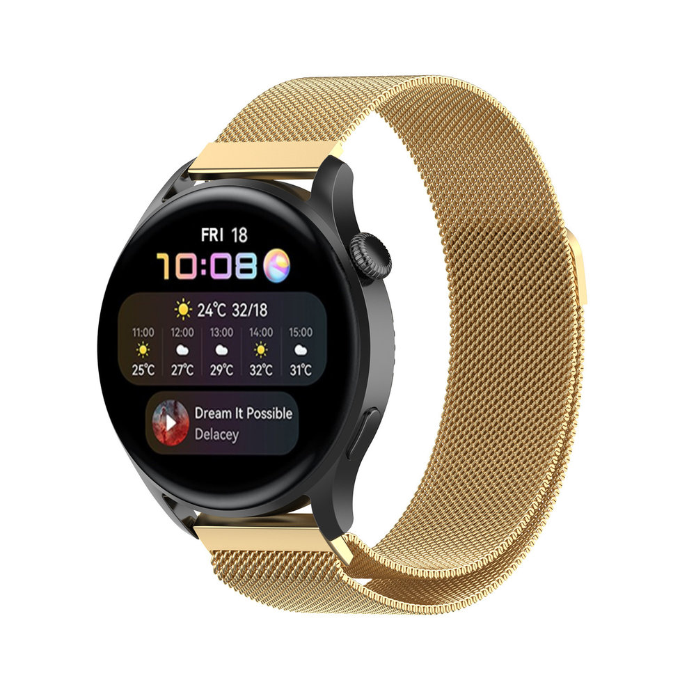 Strap-it® Strap-it Huawei Watch 3 / 3 Pro Milanese Band (Gold) Strap-it® Strap-it Huawei Watch 3 / 3 Pro Milanese Band (Gold)