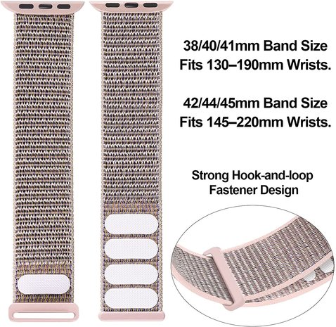 Strap-it® Strap-it Apple Watch Armband Nylon (Rosa) Strap-it® Strap-it Apple Watch Armband Nylon (Rosa)