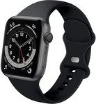 Strap-it® Strap-it Apple Watch Armband Silikon (Schwarz)