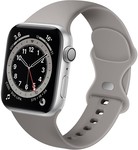 Strap-it® Strap-it Apple Watch Armband Silikon (Grau)