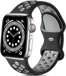 Strap-it® Strap-it Apple Watch Armband Sport (Schwarz/Grau)