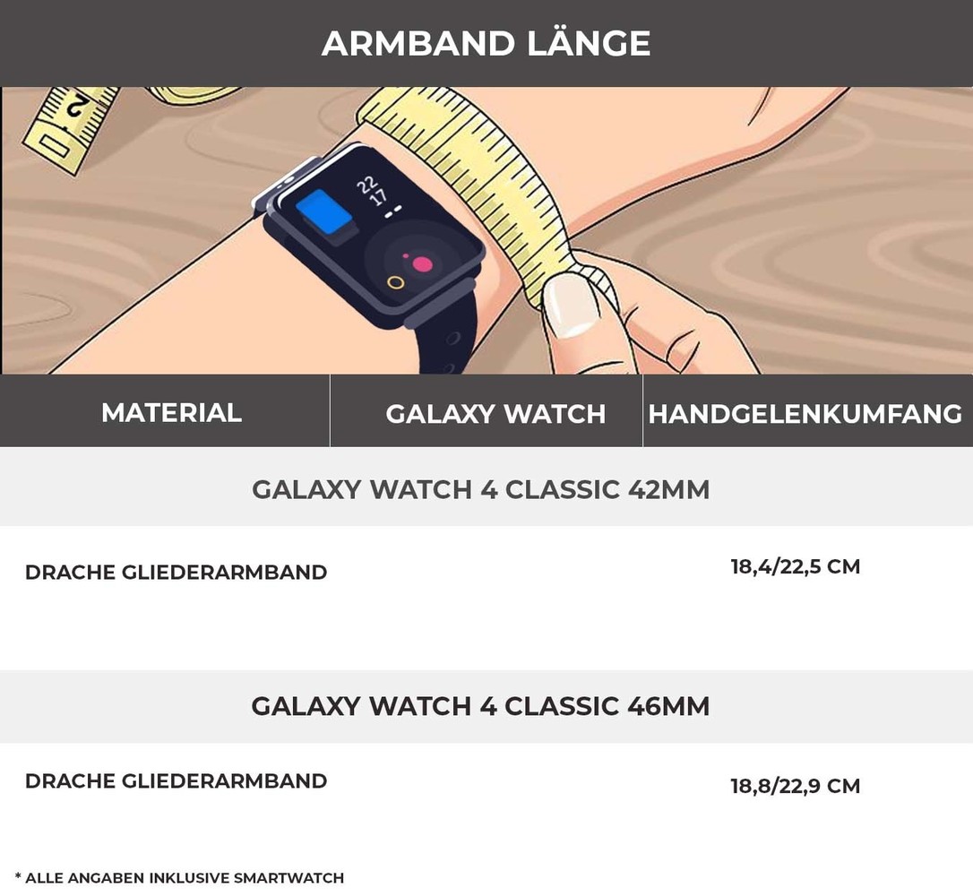 Strap-it® Strap-it Samsung Galaxy Watch 4 Classic 42mm Drachenarmband aus Stahl (Roségold) Strap-it® Strap-it Samsung Galaxy Watch 4 Classic 42mm Drachenarmband aus Stahl (Roségold)