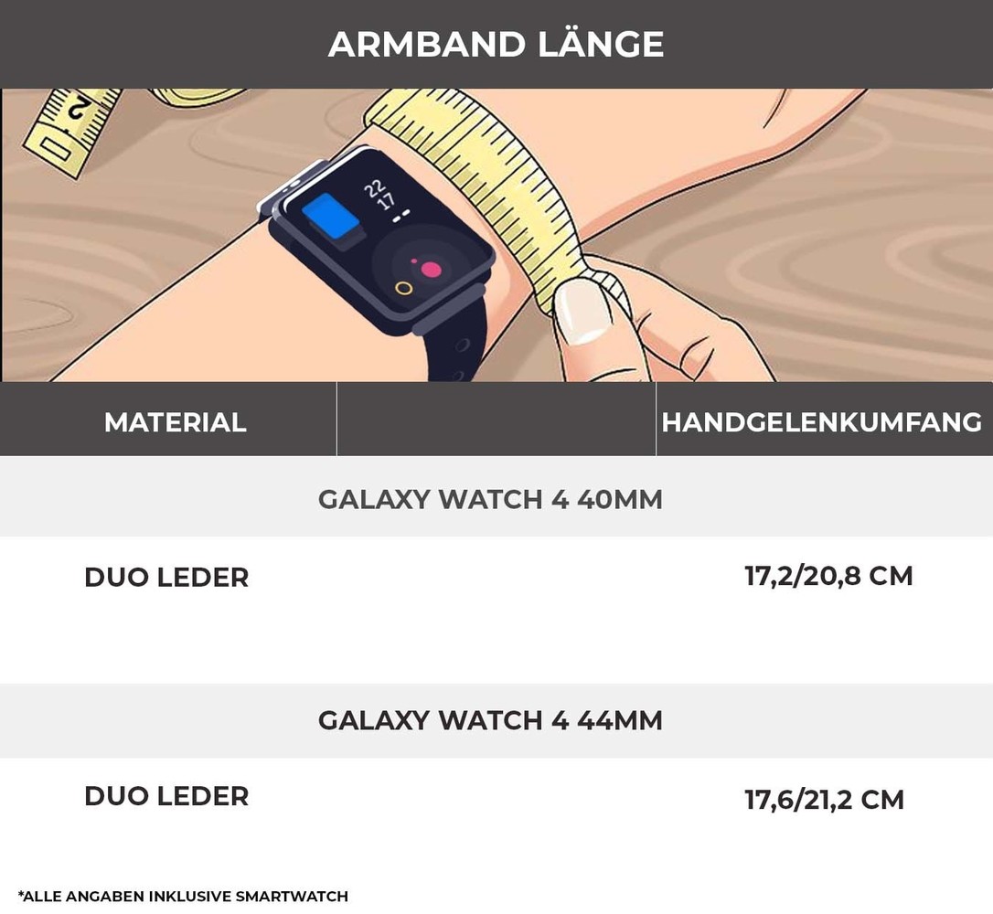 Strap-it® Strap-it Samsung Galaxy Watch 4 - 40mm Lederarmband (Weiß/Dunkelblau) Strap-it® Strap-it Samsung Galaxy Watch 4 - 40mm Lederarmband (Weiß/Dunkelblau)