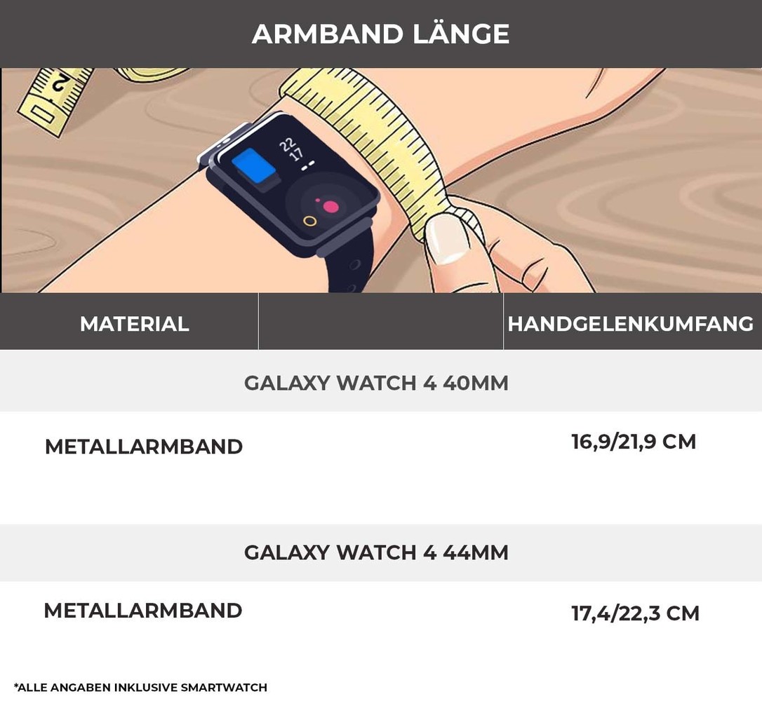 Strap-it® Strap-it Samsung Galaxy Watch 4 - 40mm Metallarmband (Gold) Strap-it® Strap-it Samsung Galaxy Watch 4 - 40mm Metallarmband (Gold)