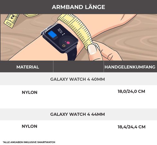 Strap-it® Strap-it Samsung Galaxy Watch 4 - 40mm Nylonarmband (Oliv) Strap-it® Strap-it Samsung Galaxy Watch 4 - 40mm Nylonarmband (Oliv)