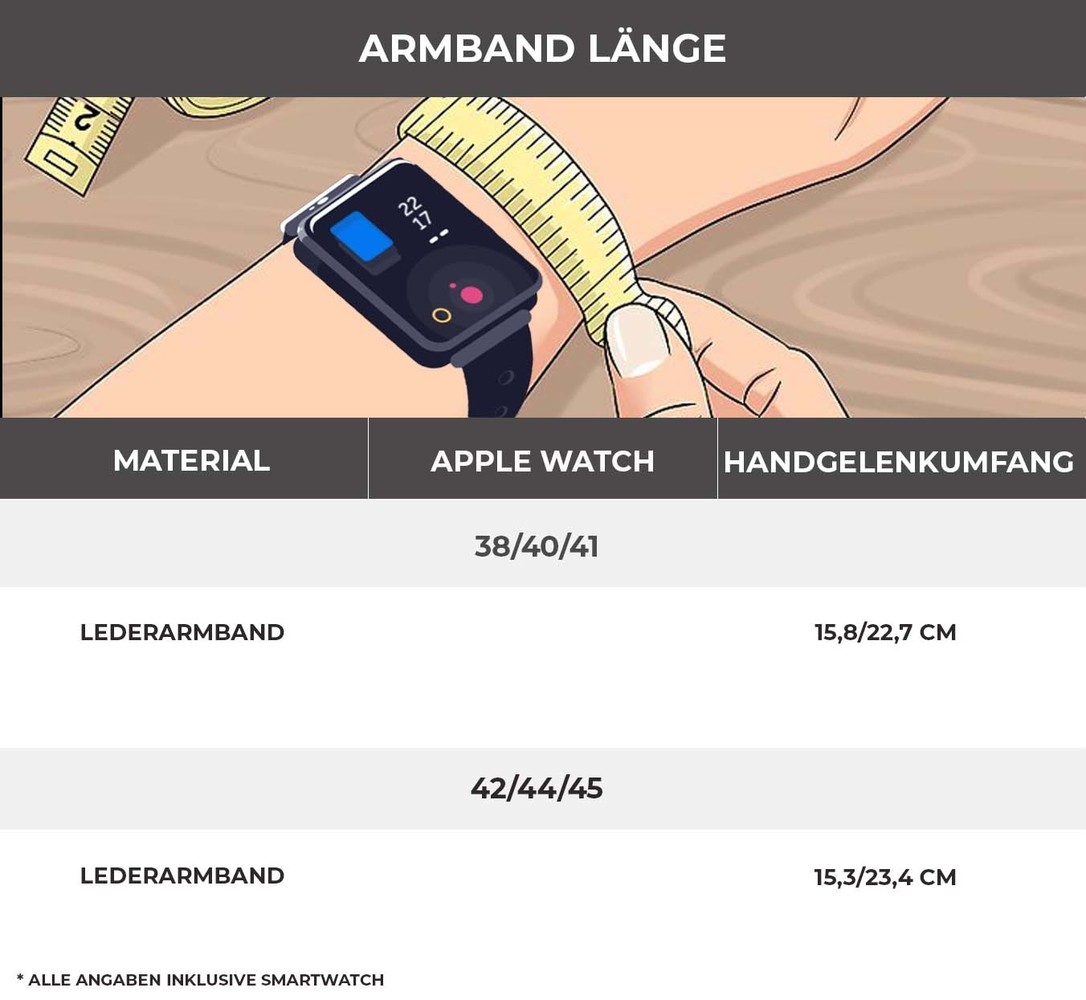 Strap-it® Strap-it Apple Watch Lederarmband (Braun) Strap-it® Strap-it Apple Watch Lederarmband (Braun)