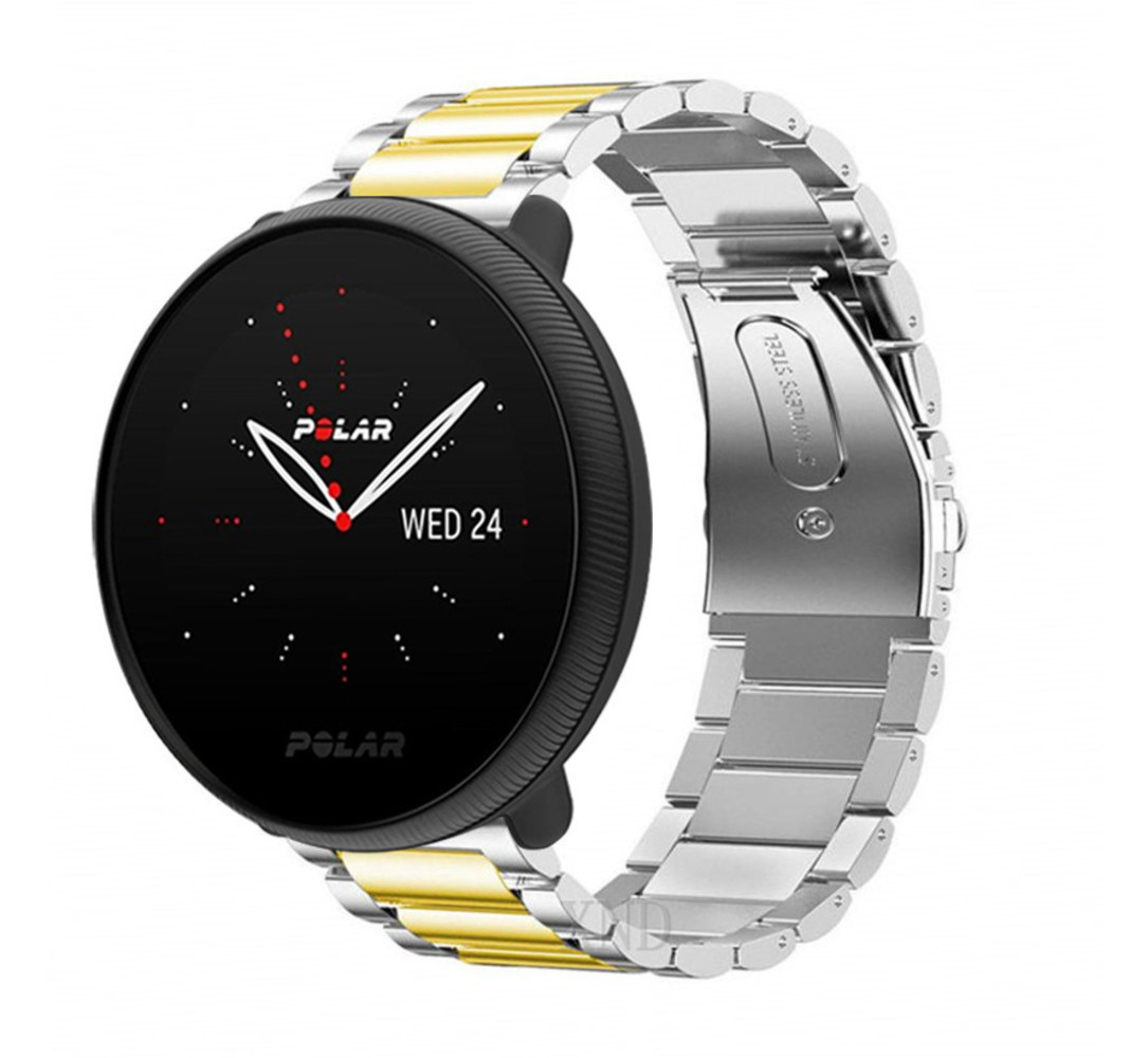 Strap-it® Strap-it Polar Ignite 2 Stahlband (Silber/Gold) Strap-it® Strap-it Polar Ignite 2 Stahlband (Silber/Gold)