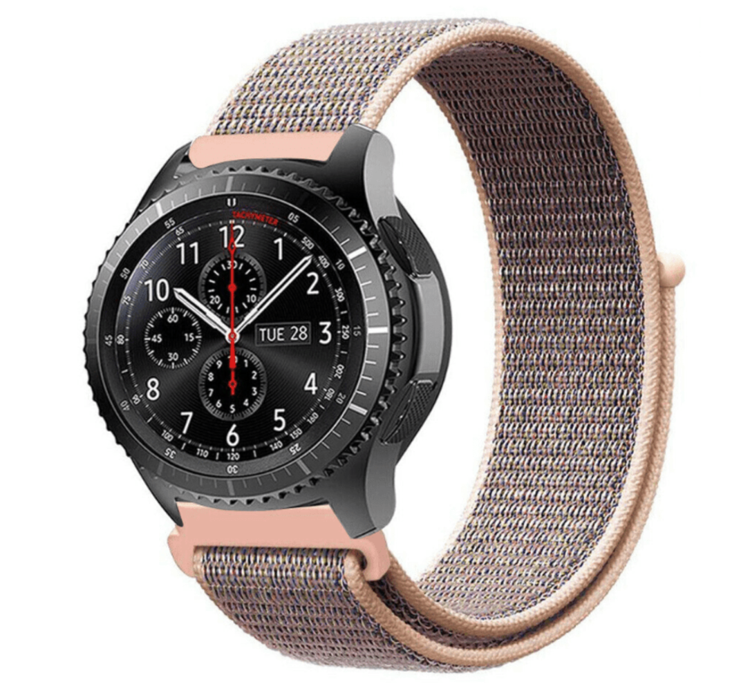 Strap-it® Strap-it Samsung Galaxy Watch 46mm Nylon Armband (Rosa Sand)
