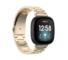 Strap-it® Fitbit Sense Gliederarmband (Champagner Gold) Strap-it® Fitbit Sense Gliederarmband (Champagner Gold)