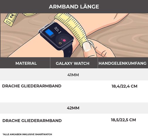 Strap-it® Strap-it Samsung Galaxy Watch 3 41mm Drache Gliederarmband (Silber) Strap-it® Strap-it Samsung Galaxy Watch 3 41mm Drache Gliederarmband (Silber)