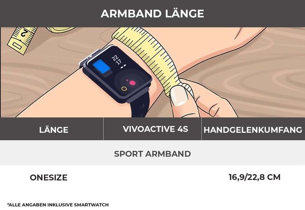 Strap-it® Strap-it Garmin Vivoactive 4s Sportarmband - 40 mm - Schwarz / Grau Strap-it® Strap-it Garmin Vivoactive 4s Sportarmband - 40 mm - Schwarz / Grau