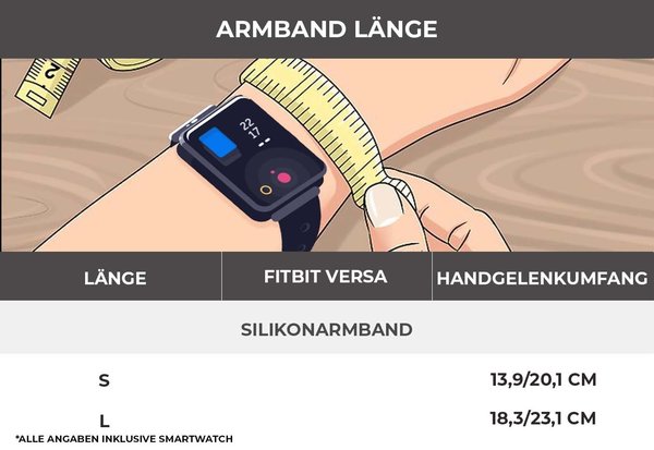 Strap-it® Strap-it Fitbit Versa / Versa 2 Armband Silikon (Dunkelblau) Strap-it® Strap-it Fitbit Versa / Versa 2 Armband Silikon (Dunkelblau)