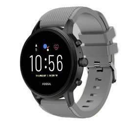 Strap-it® Fossil Gen 5 Silikonarmband (Grau) Strap-it® Fossil Gen 5 Silikonarmband (Grau)