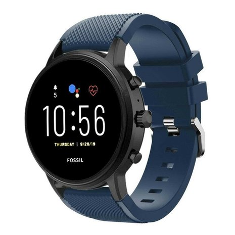 Strap-it® Strap-it Fossil Gen 5 Silikonarmband (Dunkelblau) Strap-it® Strap-it Fossil Gen 5 Silikonarmband (Dunkelblau)