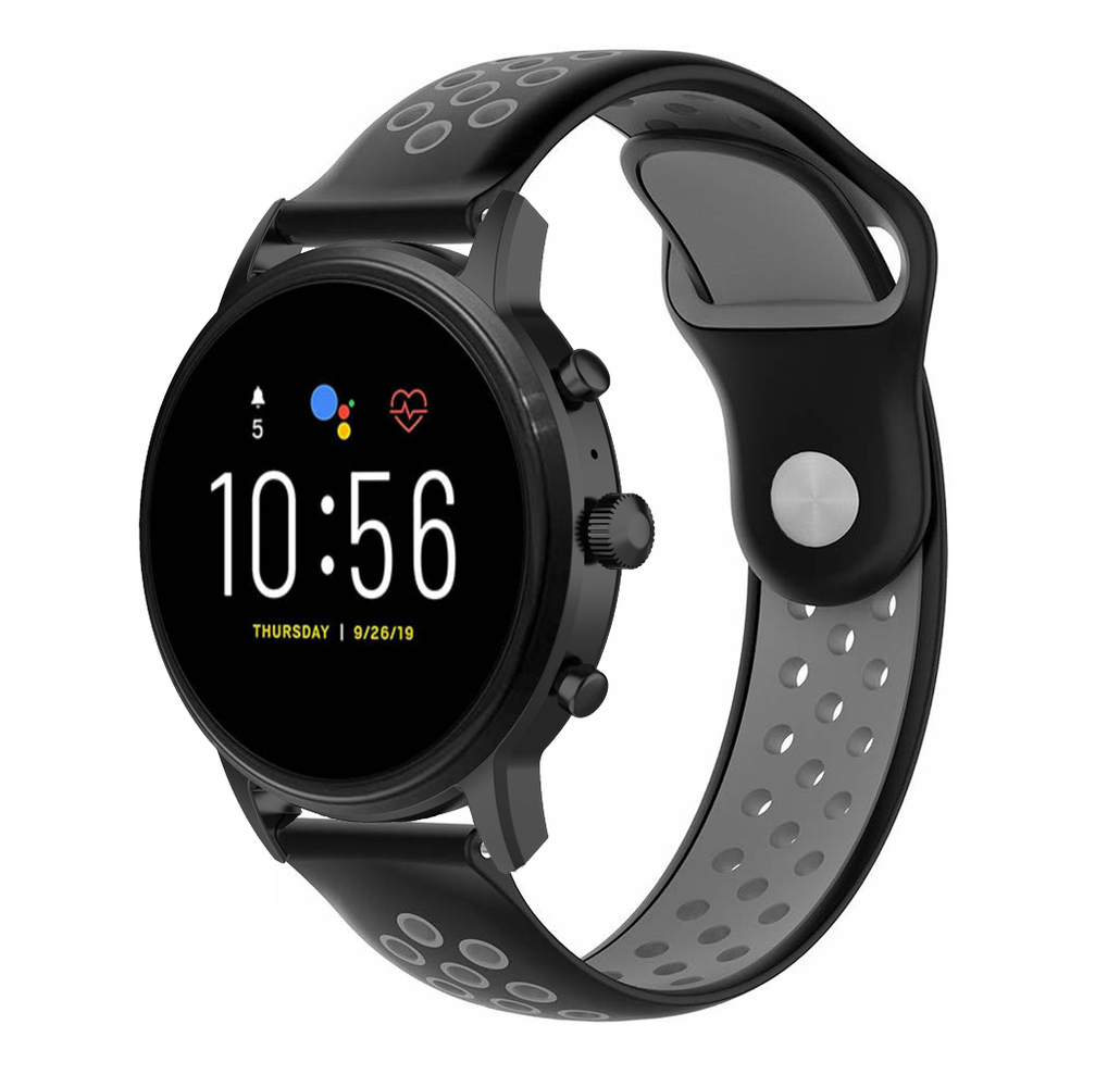 Strap-it® Strap-it Fossil Gen 5 Sportarmband (Schwarz/Grau) Strap-it® Strap-it Fossil Gen 5 Sportarmband (Schwarz/Grau)