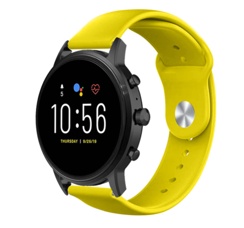 Strap-it® Strap-it Fossil Gen 5 Sportarmband (Gelb)