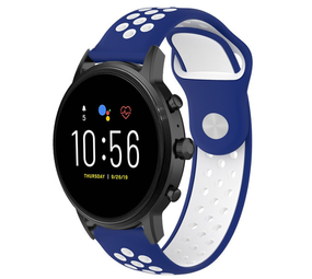 Strap-it® Fossil Gen 5 Sportarmband (Blau/Weiß) Strap-it® Fossil Gen 5 Sportarmband (Blau/Weiß)