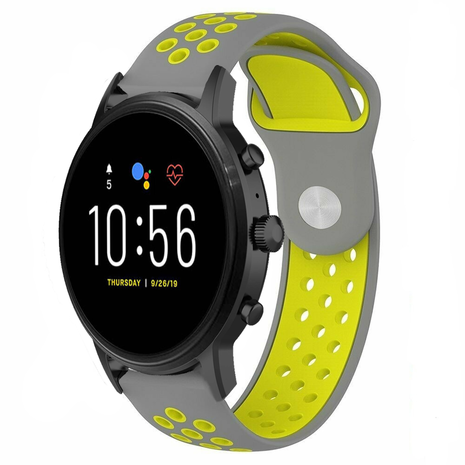 Strap-it® Strap-it Fossil Gen 5 Sportarmband (Grau/Gelb) Strap-it® Strap-it Fossil Gen 5 Sportarmband (Grau/Gelb)