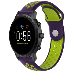 Strap-it® Fossil Gen 5 Sportarmband (Lila/Gelb) Strap-it® Fossil Gen 5 Sportarmband (Lila/Gelb)