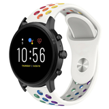 Strap-it® Fossil Gen 5 Sportreifen (Weiß bunt) Strap-it® Fossil Gen 5 Sportreifen (Weiß bunt)