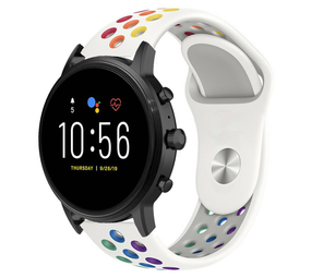 Strap-it® Fossil Gen 5 Sportreifen (Weiß bunt) Strap-it® Fossil Gen 5 Sportreifen (Weiß bunt)