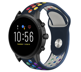 Strap-it® Fossil Gen 5 Sportreifen (Dunkelblau bunt)