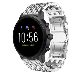 Strap-it® Fossil Gen 5 Stahl Drachenarmband (Silber)  Strap-it® Fossil Gen 5 Stahl Drachenarmband (Silber)