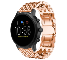 Strap-it® Fossil Gen 5 Drachenarmband aus Stahl (Roségold) Strap-it® Fossil Gen 5 Drachenarmband aus Stahl (Roségold)