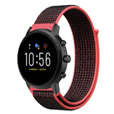 Strap-it® Fossil Gen 5 Nylonarmband (Schwarz/Rot) Strap-it® Fossil Gen 5 Nylonarmband (Schwarz/Rot)