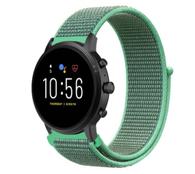 Strap-it® Fossil Gen 5 Nylonarmband (Minze) Strap-it® Fossil Gen 5 Nylonarmband (Minze)