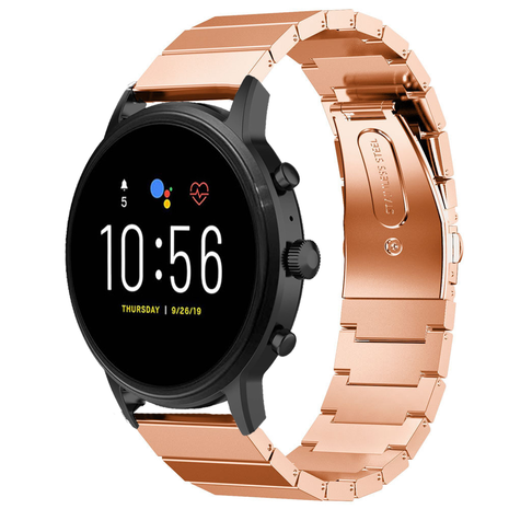 Strap-it® Strap-it Fossil Gen 5 Metallarmband (Roségold)