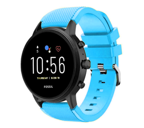 Strap-it® Fossil Gen 5 Silikonarmband (Hellblau) Strap-it® Fossil Gen 5 Silikonarmband (Hellblau)