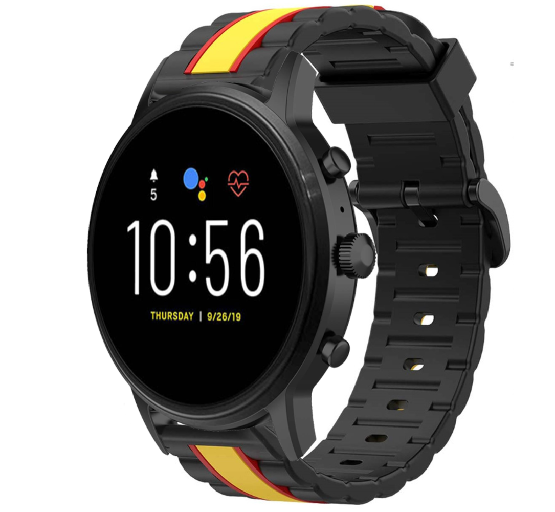 Strap-it® Strap-it Fossil Gen 5 Special Edition Armband (Schwarz/Gelb) Strap-it® Strap-it Fossil Gen 5 Special Edition Armband (Schwarz/Gelb)