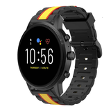 Strap-it® Fossil Gen 5 Special Edition Armband (Schwarz/Gelb) Strap-it® Fossil Gen 5 Special Edition Armband (Schwarz/Gelb)