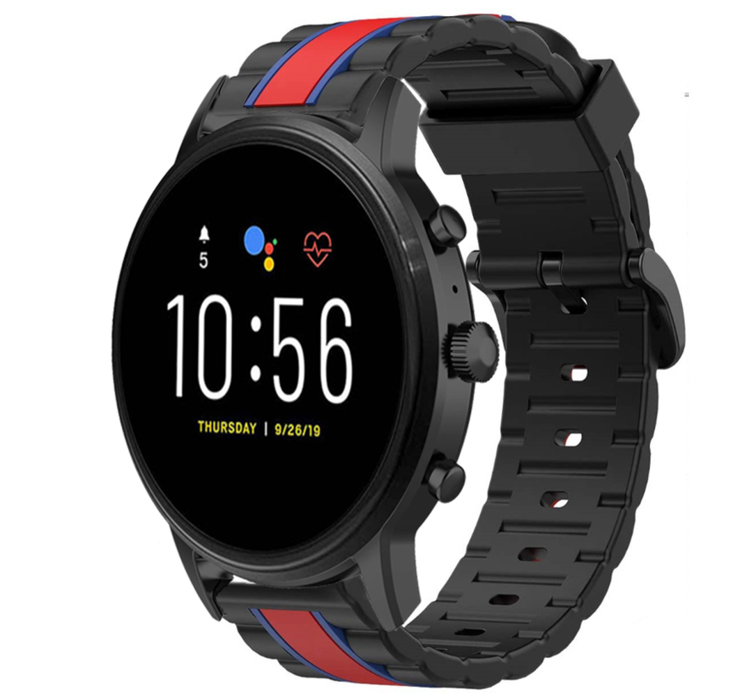 Strap-it® Strap-it Fossil Gen 5 Special Edition Armband (Schwarz/Rot) Strap-it® Strap-it Fossil Gen 5 Special Edition Armband (Schwarz/Rot)
